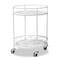 Baxton Studio Dallan Modern Industrial White Metal 2-Tier Kitchen Cart 193-12117-ZORO - alternate 2